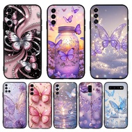 for Samsung A54 5G A55 A60 A70 A71 A72 A73 F62 Diamond Butterfly 5Y11 TPU Soft Silicone Phone Case