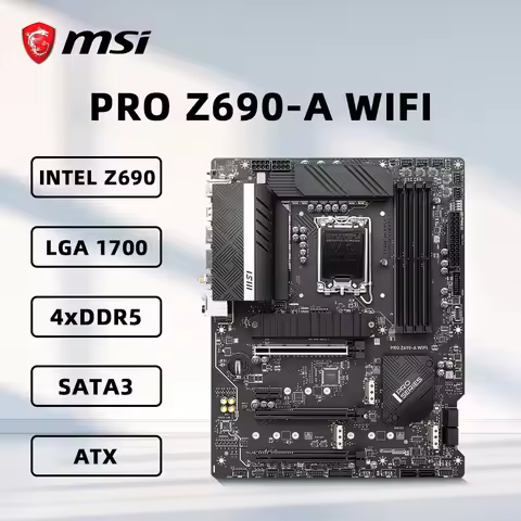 MSI PRO Z690-A WIFI Motherboard Intel Z690 192GB LGA 1700 PCI-E 5.0 M.2x4 12th Gen i9-13900F i7-1370