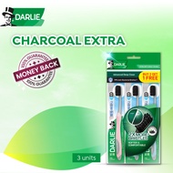 [VALUE BUNDLE of 3] DARLIE Charcoal Extra (Extra Soft) Toothbrush 3s