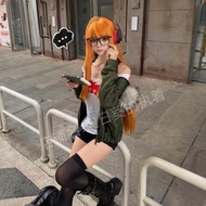 Sakura Futaba Persona 5 Cosplay Outfit - Anime Costume with Glasses