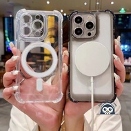 Clear Magnetic Phone Case For Samsung Galaxy S26 S25 Ultra Edge Plus FE A17 A07 A16 M16 F16 A06 M06 