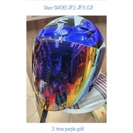 SHOEI CJ1 MHR TSR JF3 JF2 VISOR REVO BLUE REVO GOLD SMOKE SIANG MALAM CERMIN TOPI