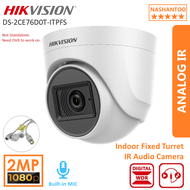 HIKVISION CCTV Security Cameras DS-2CE76D0T-ITPFS 2MP 4in1 Indoor Audio Turret Analog CCTV Camera, HD 1080P, Audio over Coaxial Cable, Built-in MIC, IR Night Vision Indoor CCTV Security Camera NASHANTOO