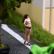 [Devoko] 1/64 Female Figure People Figure Layout Diorama Scenery Realistic Photo Prop