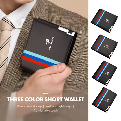 For Toyota Leather Car Logo Men Wallet Credit Card ID Cards Storage Bag Harrier Corolla 2008 Avensis