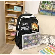 Ita Bag Large Capacity Transparent Backpack  Daily Campus Minimalist Anime Schoolbag Laptop Travel B