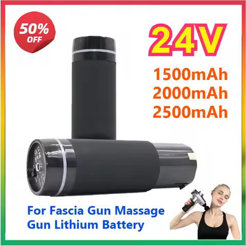 Upgraded Rechargeable Battery 24V 2500mAh for Fascia Gun Massage Gun Lithium Battery Electric Silent