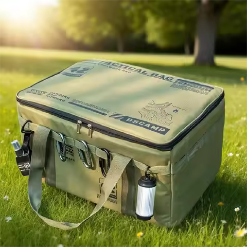 30-42L Tactical Camping Storage Bag Insulated Folding Box Waterproof Picnic Tableware Field Equipmen