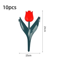 10pcs Pagar Plastik Bentuk Tulip Pagar Taman Pagar Taman Pagar Kebun Plastik Dekorasi Kebun Warna-wa