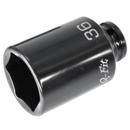 ลูกบ๊อกซ์ยาว 1/2DR Q-FIT 10 มม-36 มม Q-Fit 1 / 2DR Impact Deep Socket 10MM - 36 MM