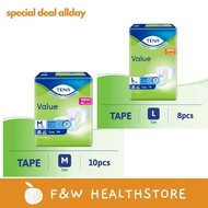 TENA Value Adult diaper / diapers ( Size M/L ) - 1 bags 12(M) &amp; 10(L) pieces