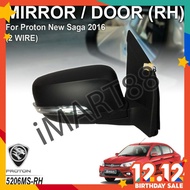 Proton New Saga Premium Non Auto Flip Right Hand Driver Side Mirror Adjustable Cermin Sisi Sebelah P