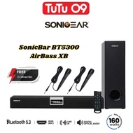 SonicGear SonicBar BT5300 AirBass XB Bluetooth 5.4 Wirelss Soundbar Subwoofer 160w Dual Mic Input
