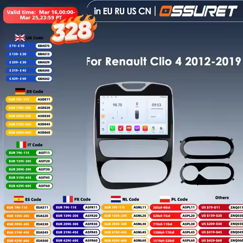 9 Inch AI Voice Car Intelligent Systems for Renault Clio 4 2012-2019 Car Multimedia Player Stereo Ra