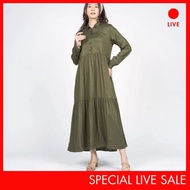 [CLEARANCE] Special Live C2 Danka Green Long Dress Wanita