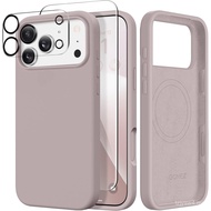 GONEZ Magnetic Suitable for 17 Pro Max Phone Case, Compatible with MagSafe, [Screen Protector+Camera