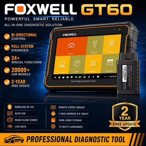 Foxwell GT60 OBD2 Automotivo Scanner 24+ Reset ABS SAS TPMS Reset ODB 2 OBD2 Scanner Bluetooth All S