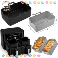 YEWW Air Fryer Baking Tray, Reusable Silicone Air Fryer Basket, Rectangle Rectangle Basket Container