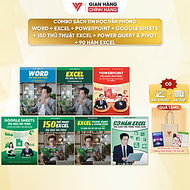 Combo 7 sách Word - Excel - Powerpoint - Google Sheet - 150 TT - Power Query - 90 Hàm Excel ĐÀO TẠO 