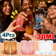 30ml Mini Cowboy Boot Shot Cups Durable Plastic Boots Bachelorette Party Wine Drinking Cup Xmas Hall