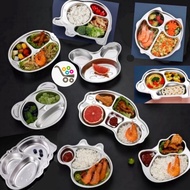 Children's Stainless Steel Dinner Plate Children's Divided Dinner Plate/ SUS 304 Stainless Stainless