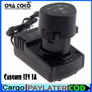 cas doking 12V 1A jld untuk hdt xenon ryu bor baterai cordless 12v