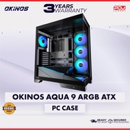 OKINOS AQUA 9 ATX CASING WITH 5 ARGB FANS - BLACK