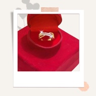 Cincin Silang Suasa Emas Suasa 18K Cop 916