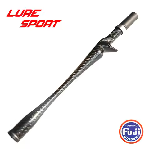 LureSport 3K woven Carbon Unibody 35.5cm Cast Reel Seat Grip handle Round Butt FUJI KDPS16 Rod Build