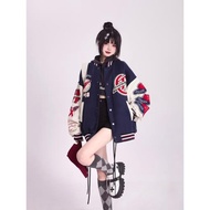 (免運)11SH97復古初秋寬松夾克棒球服