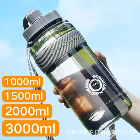New Sport Water Bottle BPA Free Sport Drinking Water Bottle with Straw 1L 2L Plastic Water Drinking 