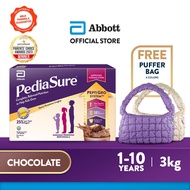 Pediasure Peptigro Child Nutrition Supplement for Growth - Chocolate BIB (3kg) FREE PediaSure Puffer