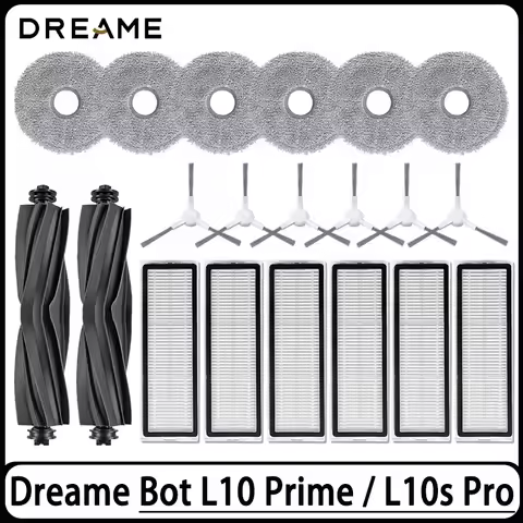 Dreame Bot L10 Prime / L10s Pro / L10 Pro Parts Accessories Main Brush Side Brush Hepa Filter Mop Cl