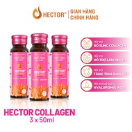 HECTOR Collagen Hỗ Trợ Làm Đẹp Da Bổ Sung Collagen Tăng Đàn Hồi Da Hộp 10 Chai x 50ml