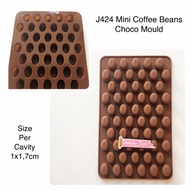J424 Mini Coffee Beans Choco Mold Choco Mold silicone pudding jelly chocolate ice mold