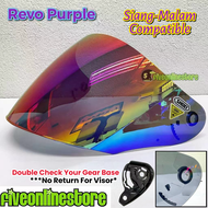 XDOT G528 B-Series Helmet Visor Tinted Rainbow Revo G528B / G528C Open Face Helmet Visor Ready Stock