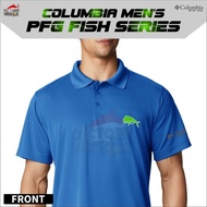 COLUMBIA MEN'S PFG SERIES POLO HYPER BLUE DORADO READY