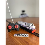MESIN Miniature Train Locomotive cc201 ocean blue RC engine can run, use remote control, most Indone