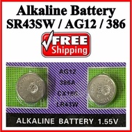 [SG Seller] Watch Battery SR43SW LR43 LR1142 AG12 186 GP386 386 SR43 SR43W Button Cell