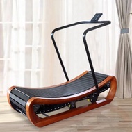 Treadmill Kecergasan Berkualiti Premium Gim Kecergasan Dalaman Manual Treadmill Kayu Melengkung Trea