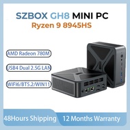 SZBOX GH8 Mini PC AMD Ryzen 9 8945HS DDR5 RAM Radeon 780M USB4 Dual 2.5G LAN WiFi 6E Mini Computer