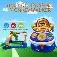 SnG 4 in 1 Sit to Stand Baby Learning Walker - Baby Monkey