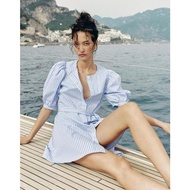 FASHION KING - WOMEN'S TUNIC - ANANDA DRESS / DRESS WITH BALLOON SLEEVES FREE BELT 2577