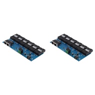 2X 100M PCBA Board Fiber Optic Media Converter 2 RJ45 to 6 SC Optic Connector 3A+3B Ports 20KM Ether