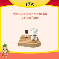 JG Scents Mini Lux Bear Aroma Stone | Car Diffuser with Essential Oil (Lavender / Eucalyptus)