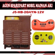 Receiver + Remote Control J5-HB2G4YN-12V 2PIN (modul PCB) mobil mainan aki,pliko,PMB,Unikid