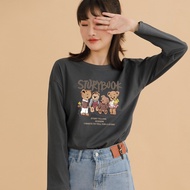 [Taiwan Shipment] XH High-Quality Pure Cotton 200g Long-Sleeved Loose Casual Round Neck Large Size B