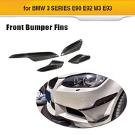 Carbon Fiber Car Front Bumper Fins Canards Splitters For BMW E90 E92 E93 M3 2005 - 2012 Front Bumper Lip Spoiler