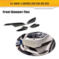Carbon Fiber Car Front Bumper Fins Canards Splitters For BMW E90 E92 E93 M3 2005 - 2012 Front Bumper
