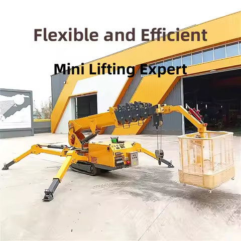 Spider Crane 360 Spin 8-20m 1.5t Mini Crane Towable Telescopic Boom Lift Electric Diesel Hydraulic S